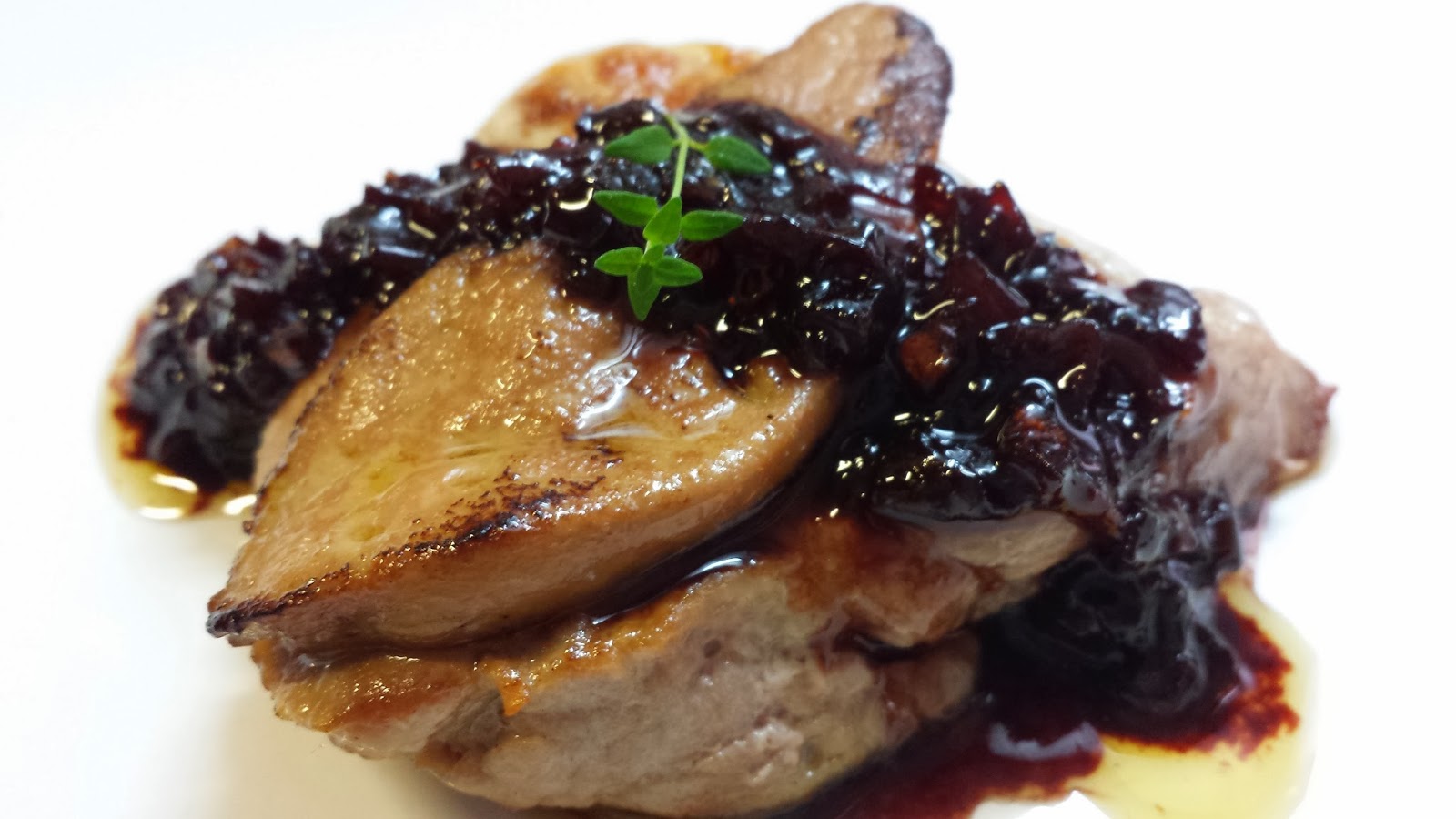 Solomillo de cerdo al oporto con foie